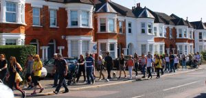 people walking on the street