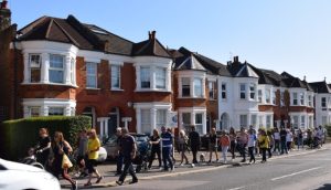 Families and friends walking between our care homes